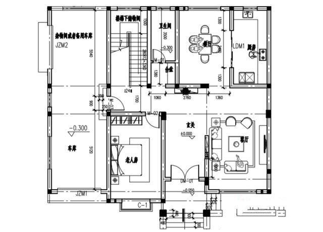 二層帶車庫的自建房屋設計圖 二層帶車庫的自建房屋設計圖