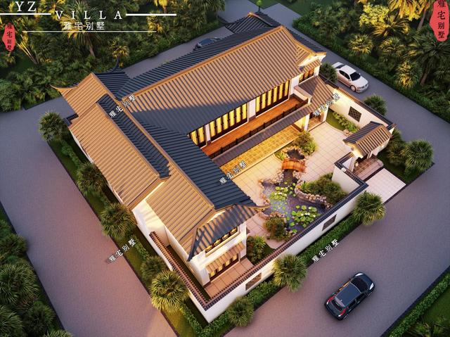 兩層中式庭院別墅 兩層中式庭院別墅