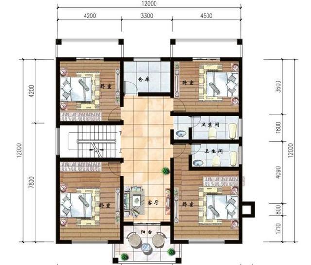 農村自建的三層別墅設計 農村自建的三層別墅設計