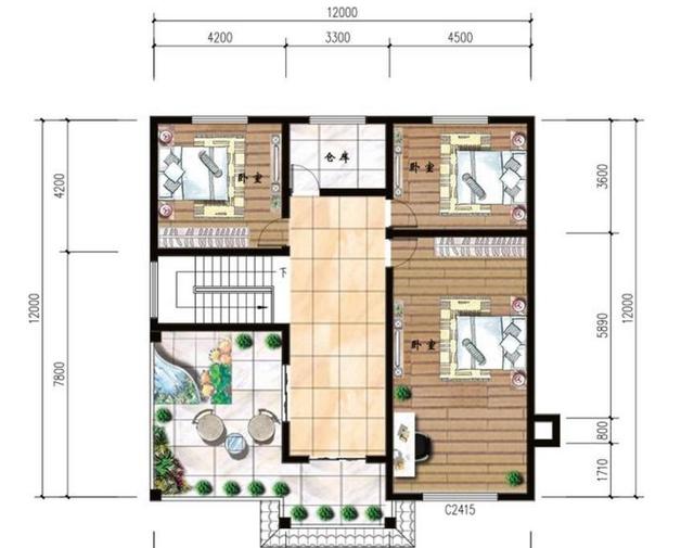 農村自建的三層別墅設計 農村自建的三層別墅設計