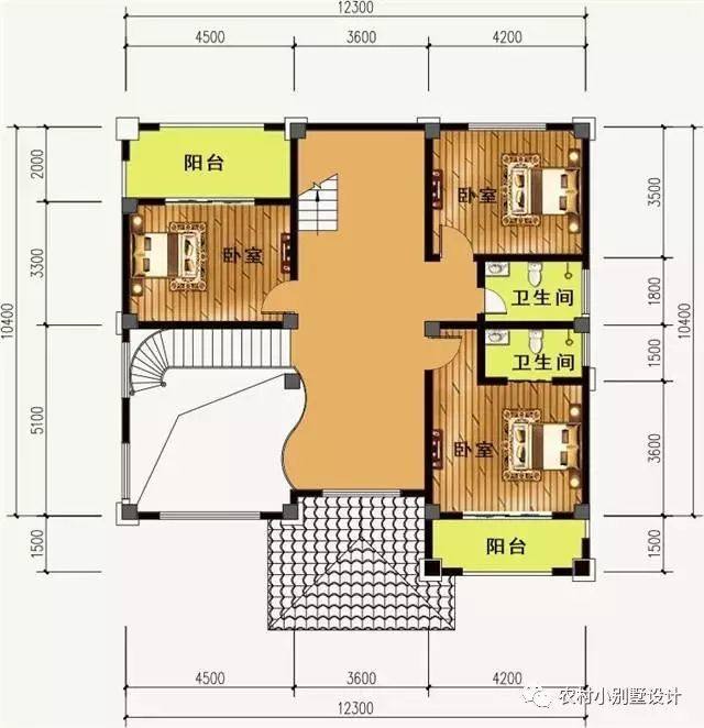 二層帶車庫的農村別墅 二層帶車庫的農村別墅