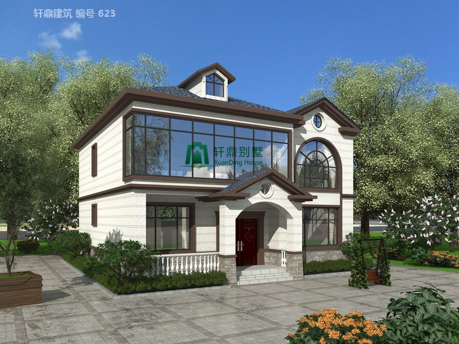 二層田園風(fēng)格自建別墅設(shè)計圖施工圖1.jpg 二層田園風(fēng)格自建別墅設(shè)計圖施工圖1.jpg