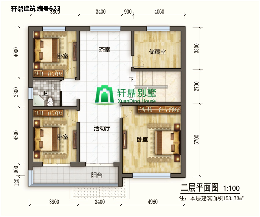 二層田園風格自建別墅設計施工圖6.jpg 二層田園風格自建別墅設計施工圖6.jpg