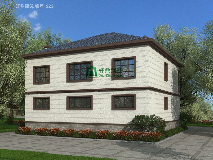 二層田園風格自建別墅設計圖施工圖3.jpg 二層田園風格自建別墅設計圖施工圖3.jpg
