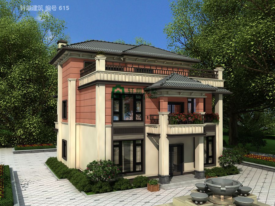 新中式三層自建別墅設(shè)計施工圖01.jpg 新中式三層自建別墅設(shè)計施工圖01.jpg