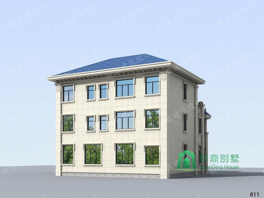 農(nóng)村三層帶車庫自建別墅設計圖背面效果圖.jpg 農(nóng)村三層帶車庫自建別墅設計圖背面效果圖.jpg