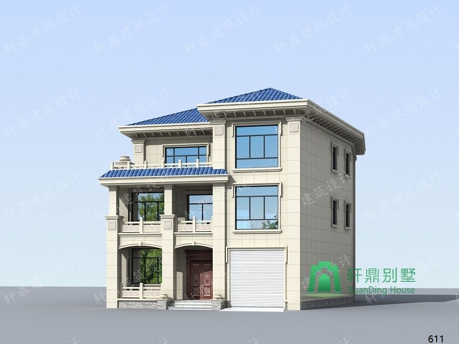 農(nóng)村三層帶車庫自建別墅設計圖側(cè)面效果圖.jpg 農(nóng)村三層帶車庫自建別墅設計圖側(cè)面效果圖.jpg